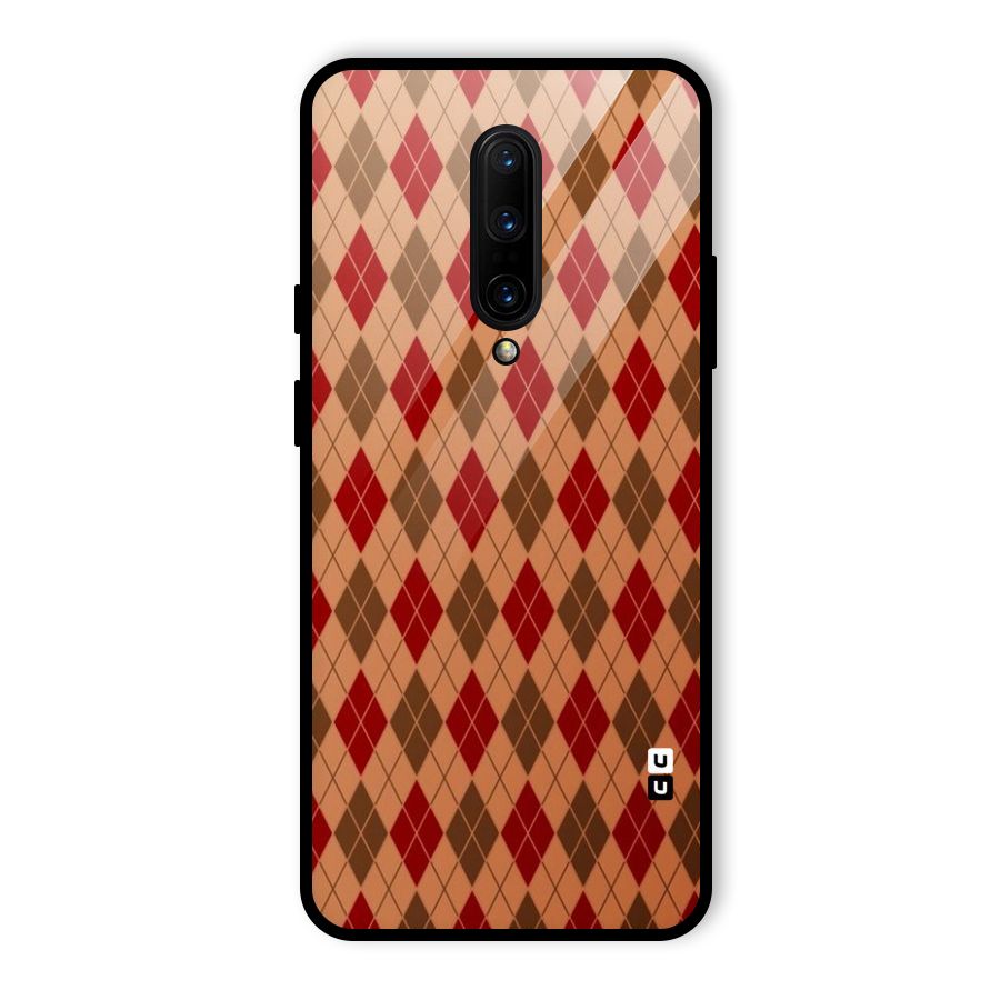 Tiny Checks Diamond Glass Back Case for OnePlus 7 Pro