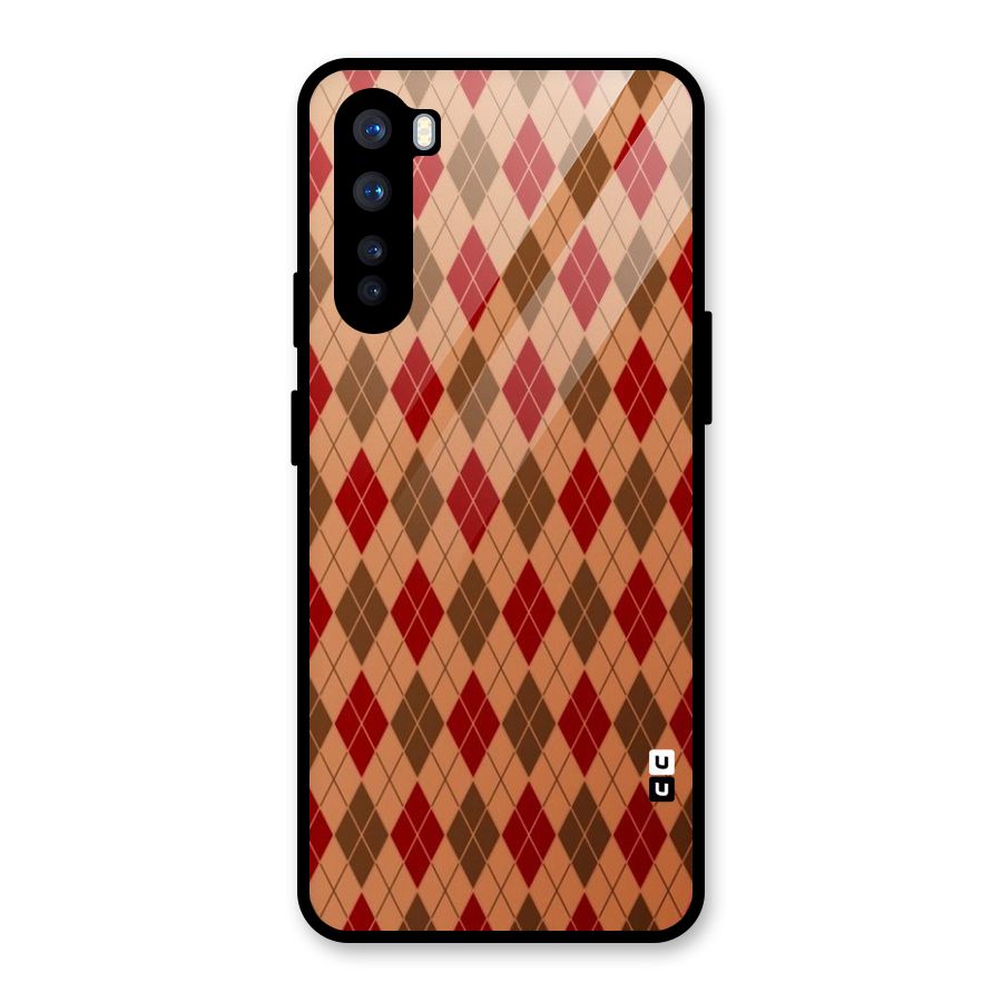 Tiny Checks Diamond Glass Back Case for OnePlus Nord