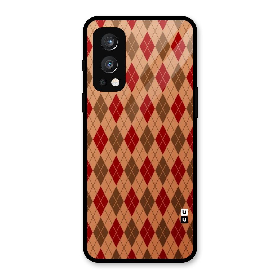 Tiny Checks Diamond Glass Back Case for OnePlus Nord 2 5G