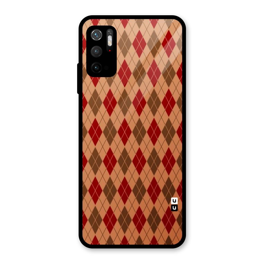 Tiny Checks Diamond Glass Back Case for Poco M3 Pro 5G