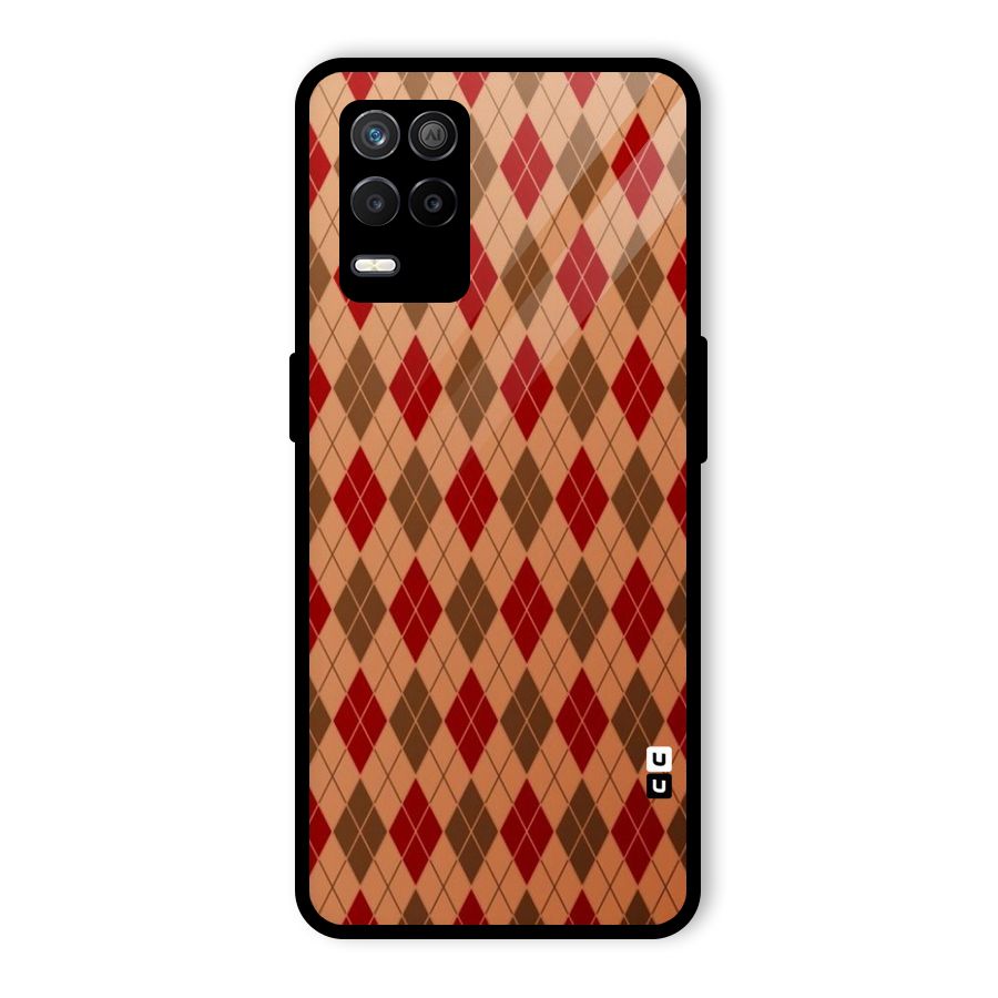 Tiny Checks Diamond Glass Back Case for Realme 8 5G