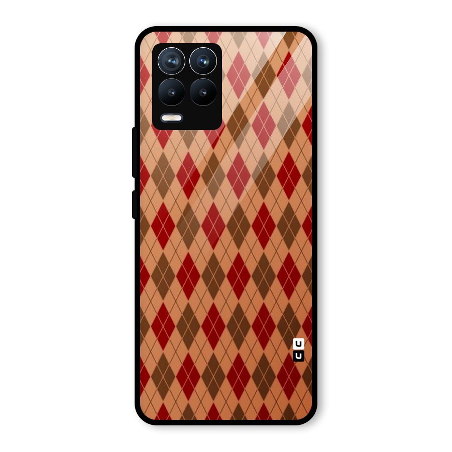 Tiny Checks Diamond Glass Back Case for Realme 8 Pro
