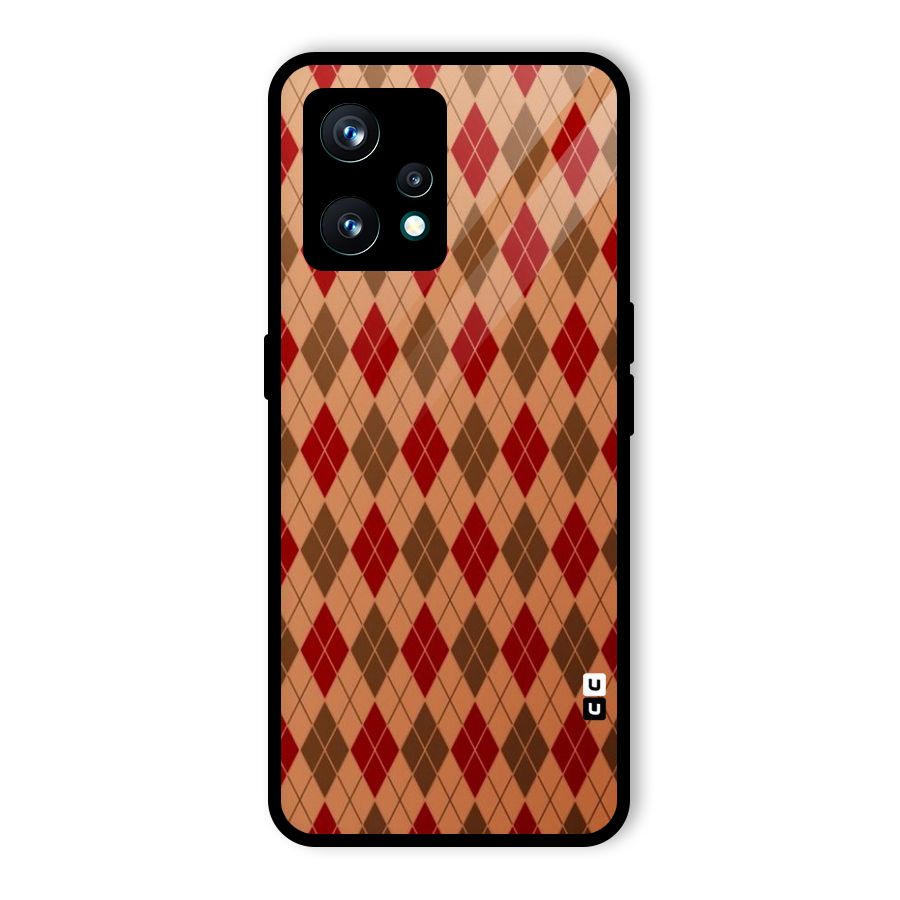 Tiny Checks Diamond Glass Back Case for Realme 9 Pro Plus 5G