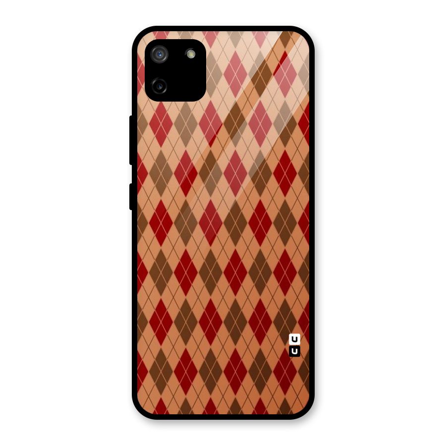 Tiny Checks Diamond Glass Back Case for Realme C11