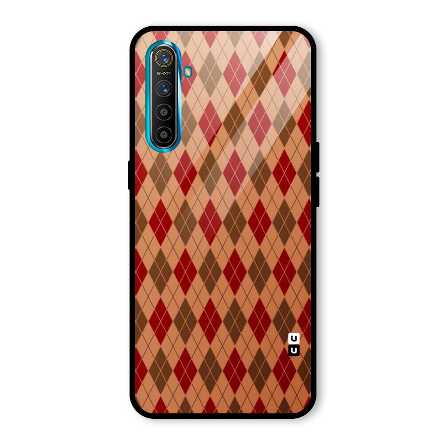Tiny Checks Diamond Glass Back Case for Realme X2