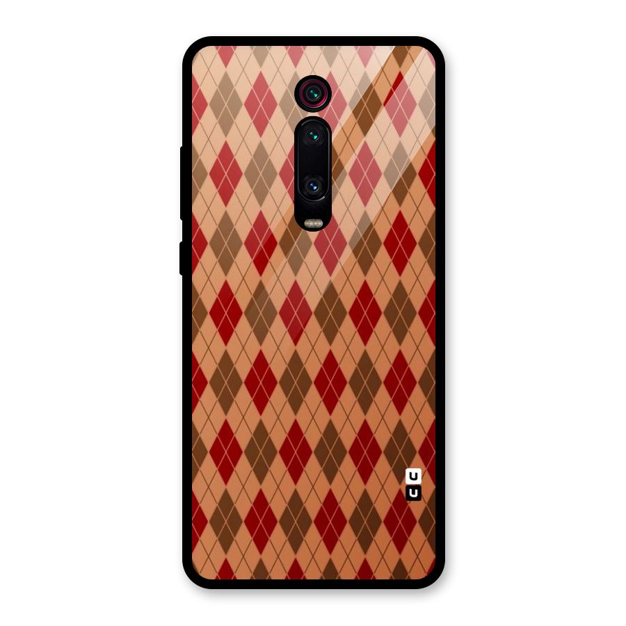 Tiny Checks Diamond Glass Back Case for Redmi K20 Pro