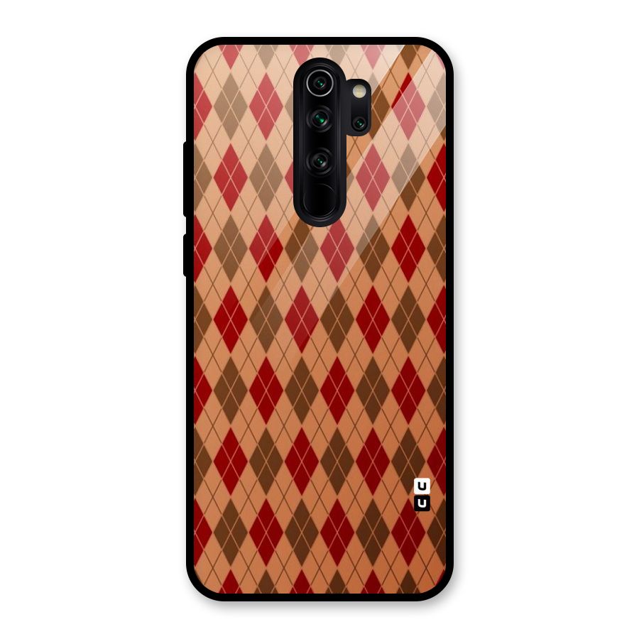 Tiny Checks Diamond Glass Back Case for Redmi Note 8 Pro
