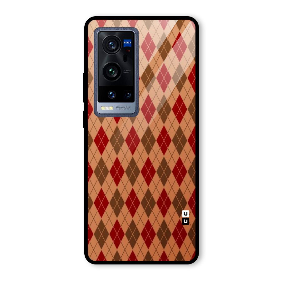 Tiny Checks Diamond Glass Back Case for Vivo X60 Pro Plus