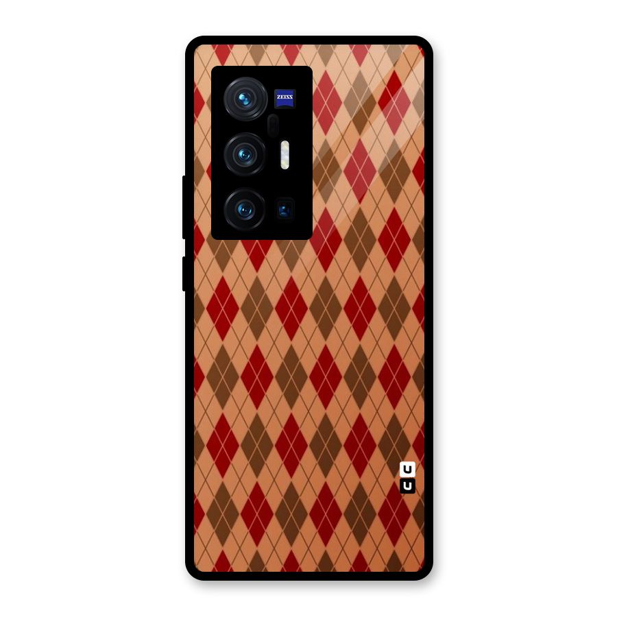 Tiny Checks Diamond Glass Back Case for Vivo X70 Pro Plus