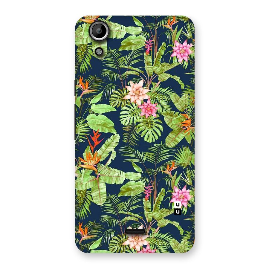 Tiny Flower Leaves Back Case for Micromax Canvas Selfie Lens Q345