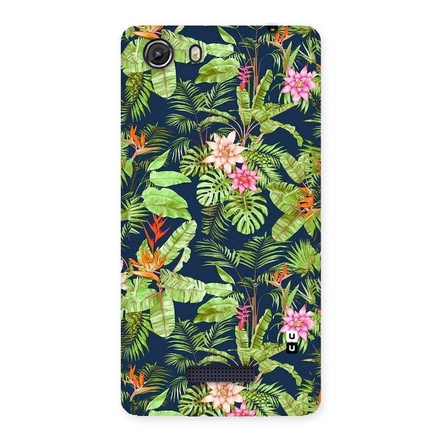 Tiny Flower Leaves Back Case for Micromax Unite 3