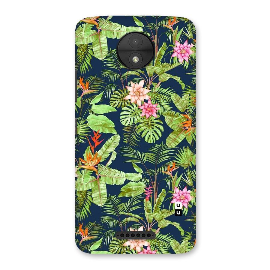 Tiny Flower Leaves Back Case for Moto C