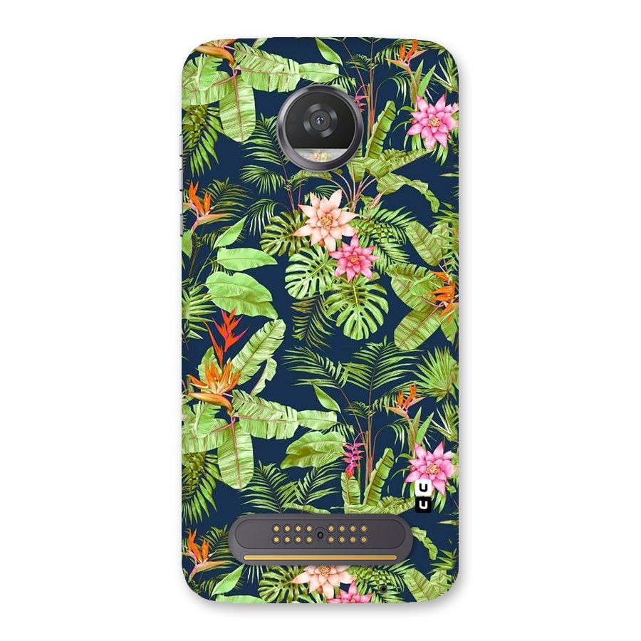 Tiny Flower Leaves Back Case for Moto Z2 Play