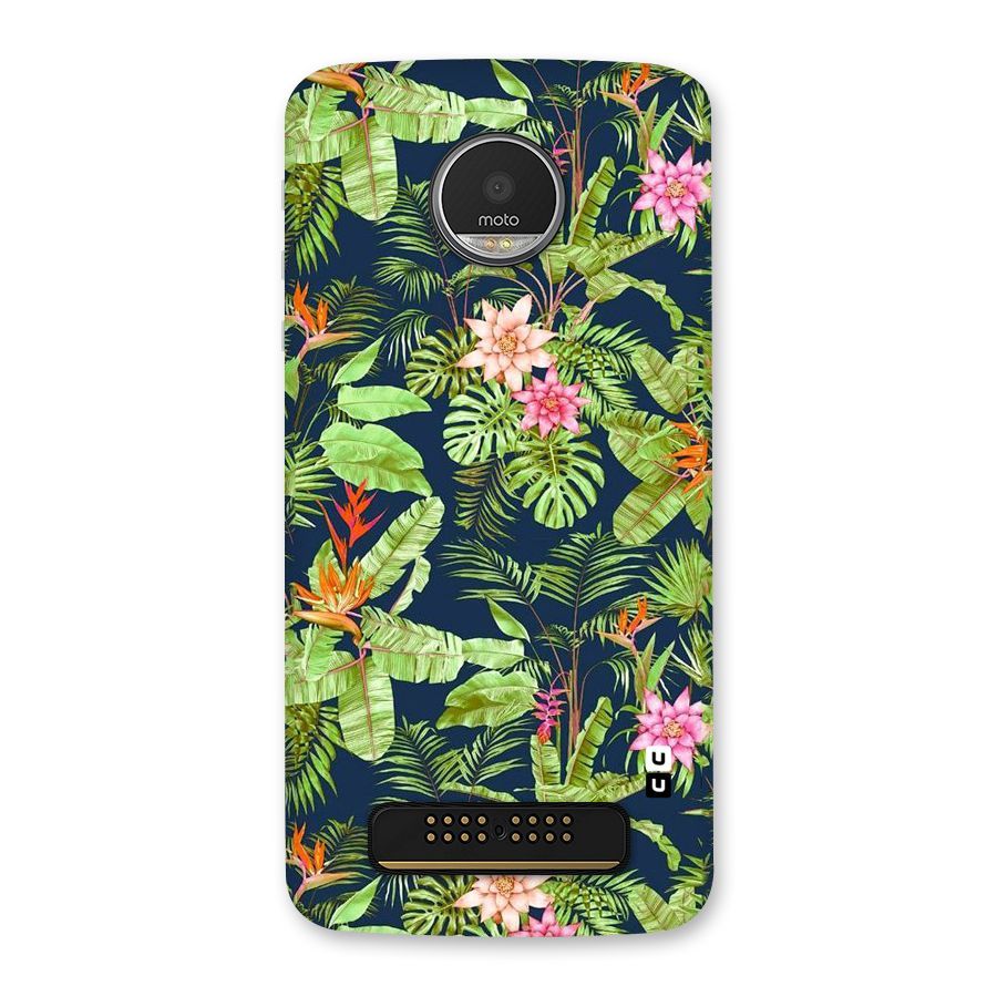 Tiny Flower Leaves Back Case for Moto Z Play