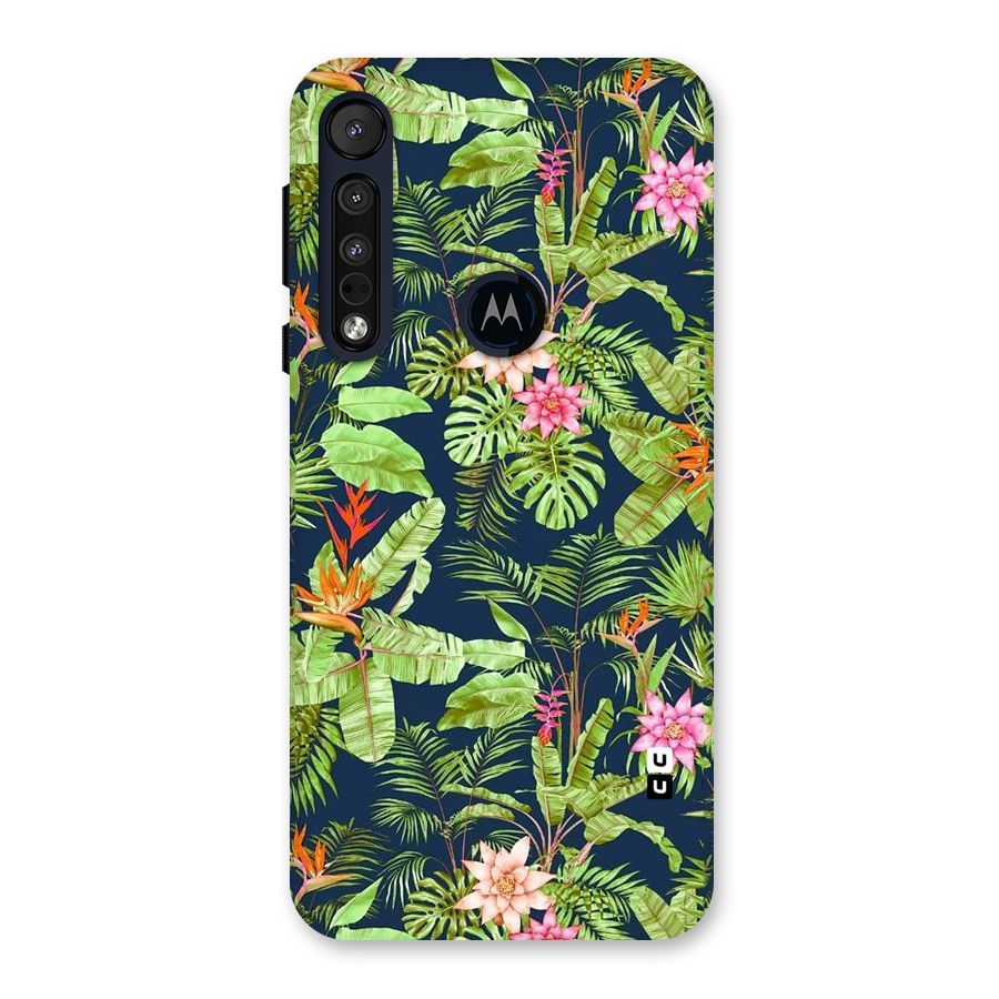 Tiny Flower Leaves Back Case for Motorola One Macro