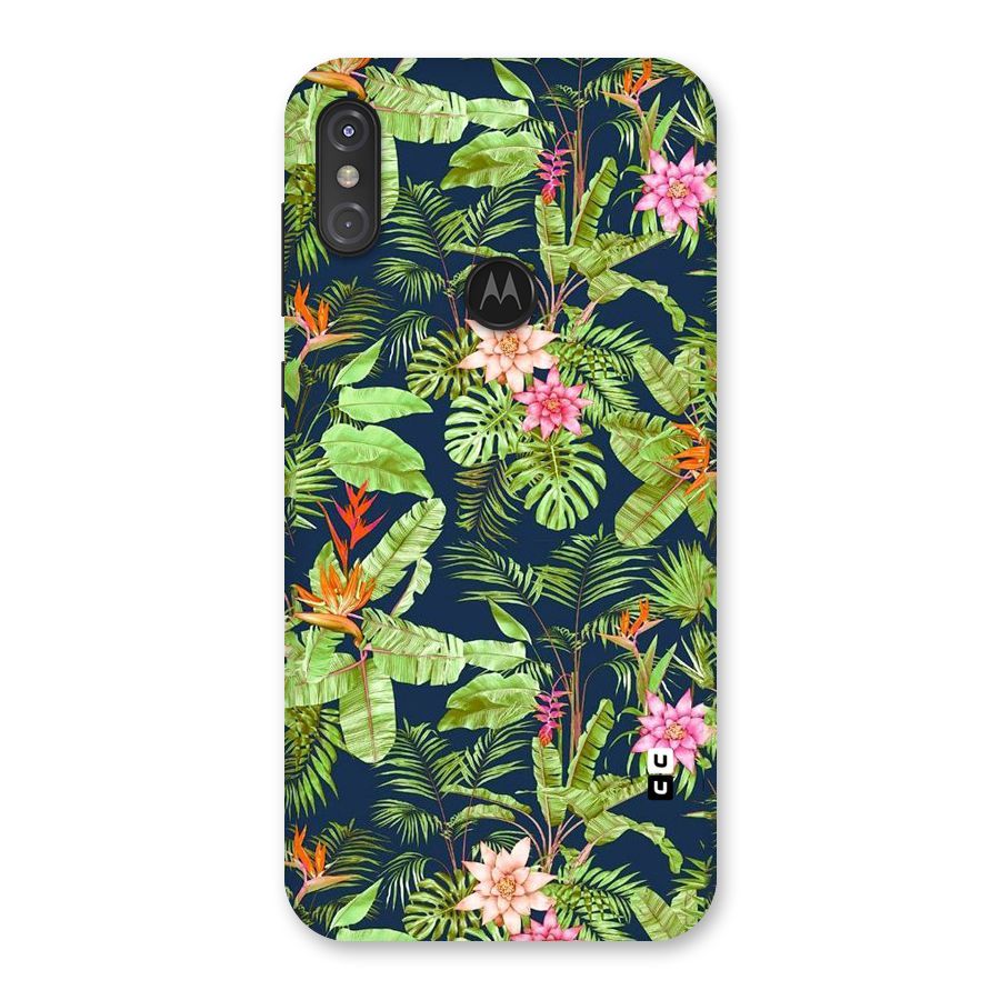 Tiny Flower Leaves Back Case for Motorola One Power