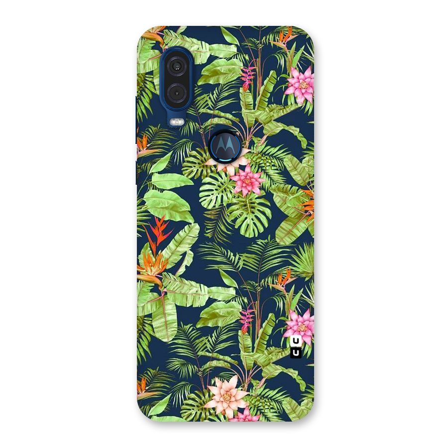 Tiny Flower Leaves Back Case for Motorola One Vision