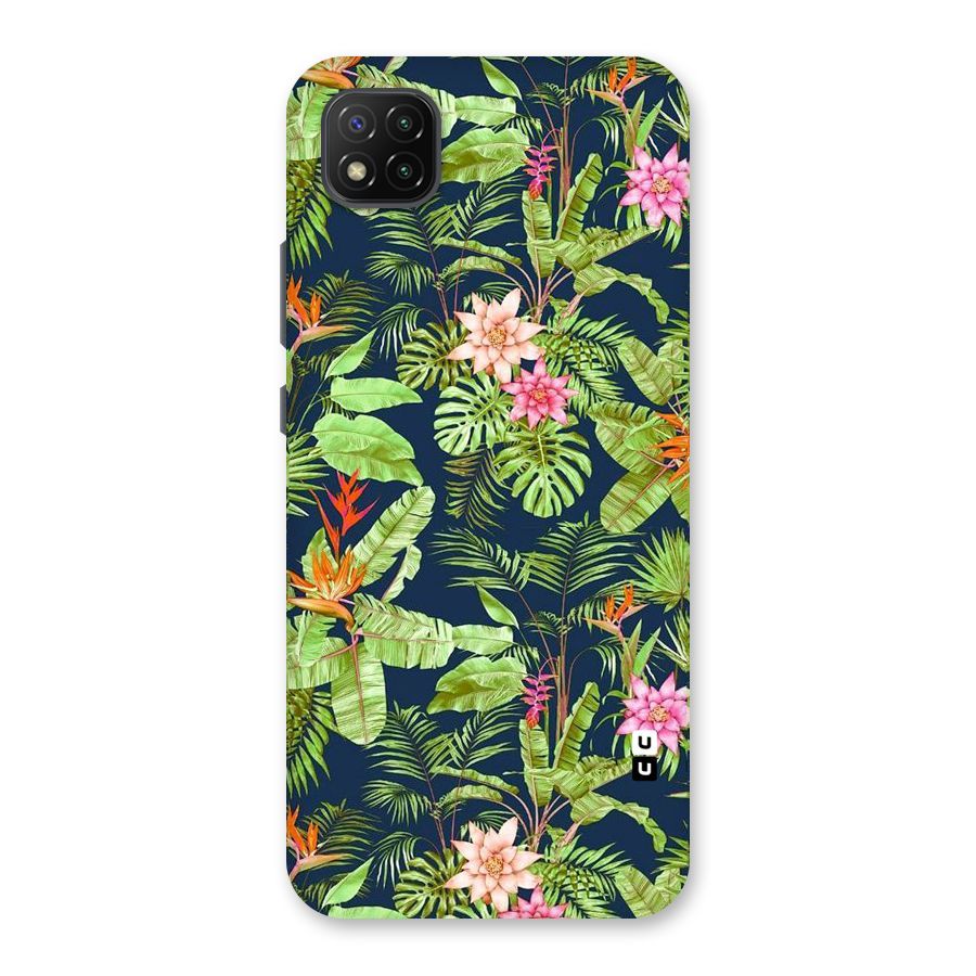 Tiny Flower Leaves Back Case for Poco C3