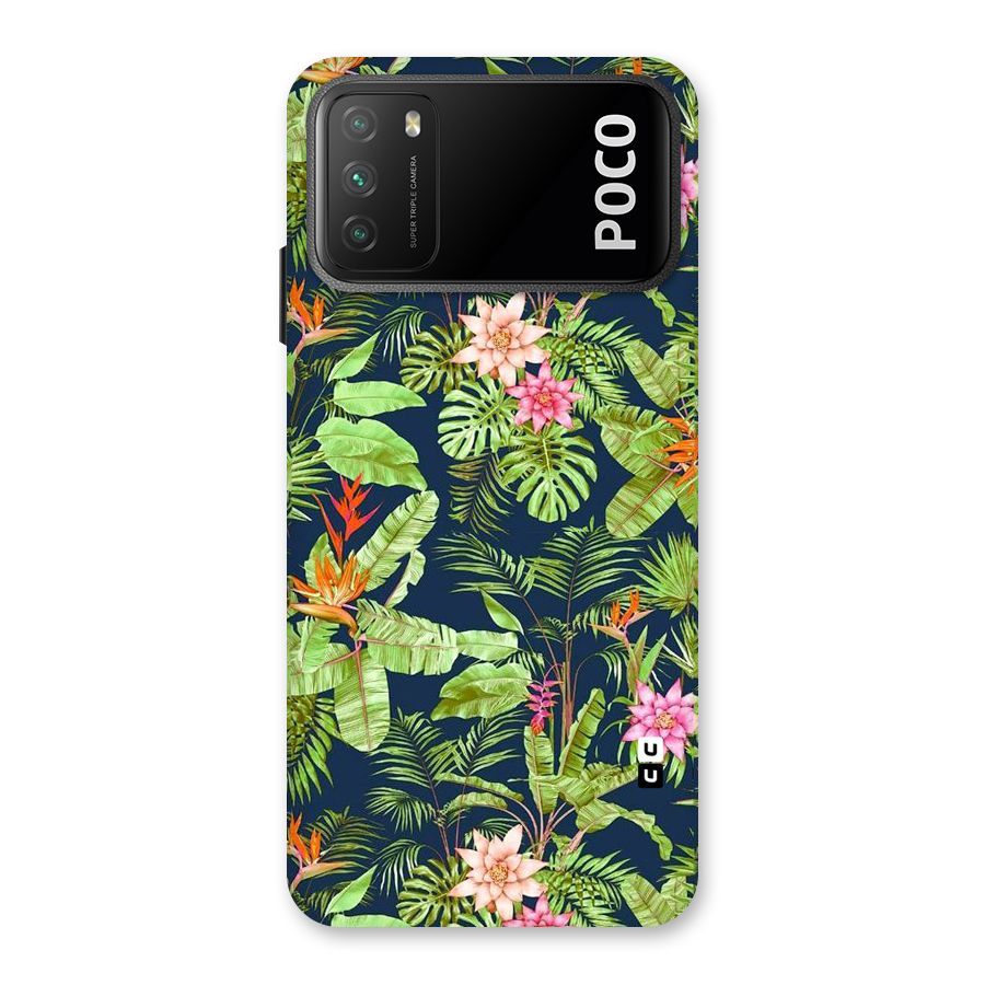 Tiny Flower Leaves Back Case for Poco M3