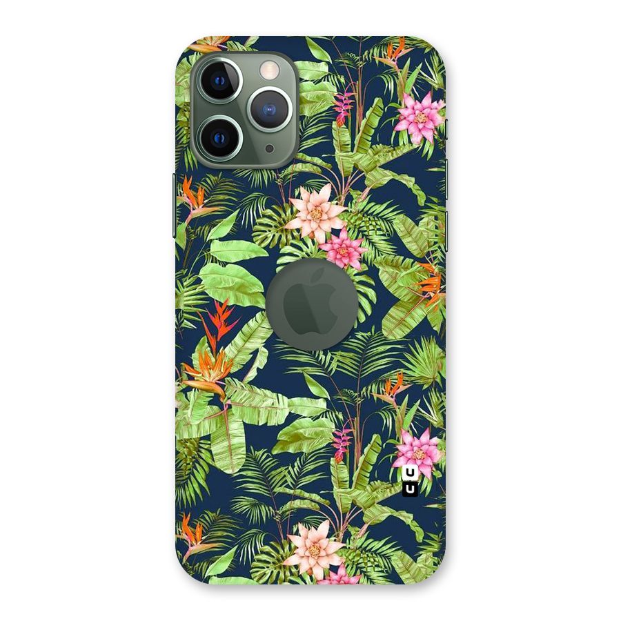 Tiny Flower Leaves Back Case for iPhone 11 Pro Logo  Cut