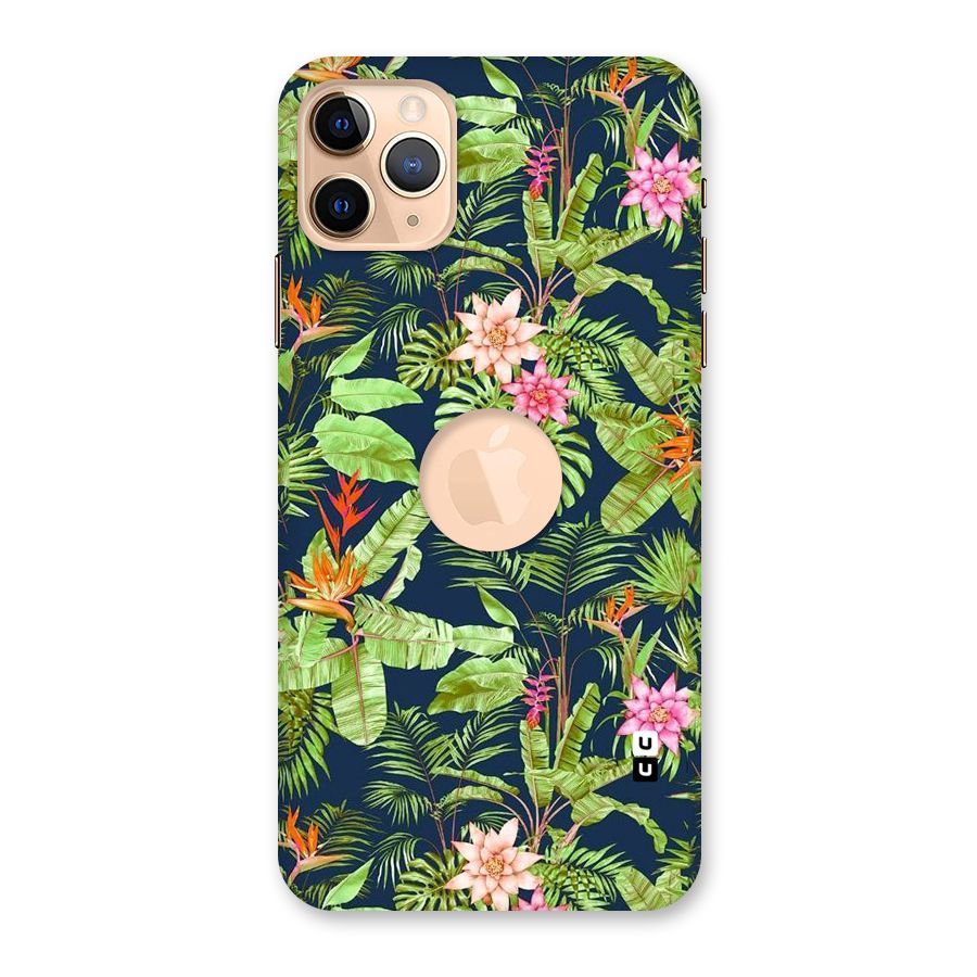 Tiny Flower Leaves Back Case for iPhone 11 Pro Max Logo Cut