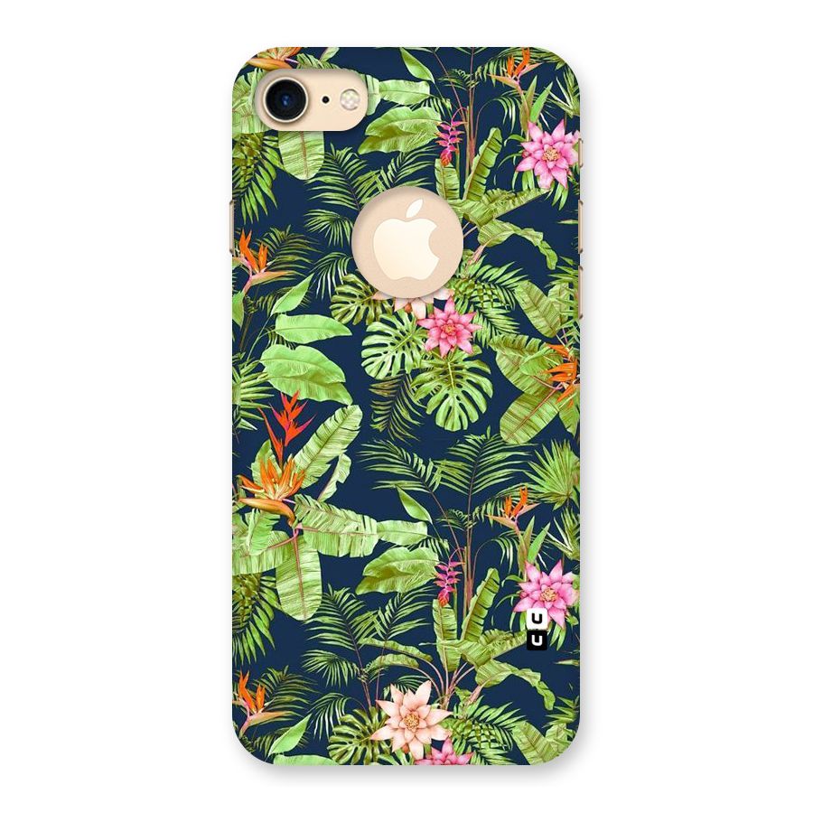 Tiny Flower Leaves Back Case for iPhone 7 Logo Cut