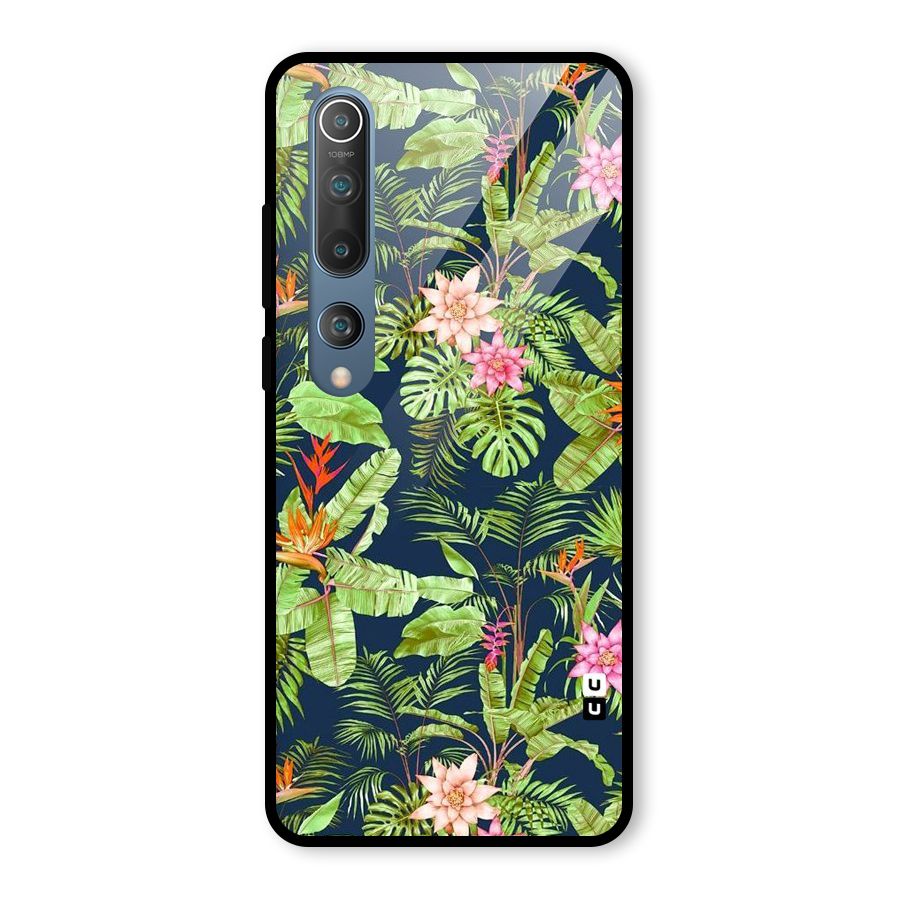 Tiny Flower Leaves Glass Back Case for Mi 10