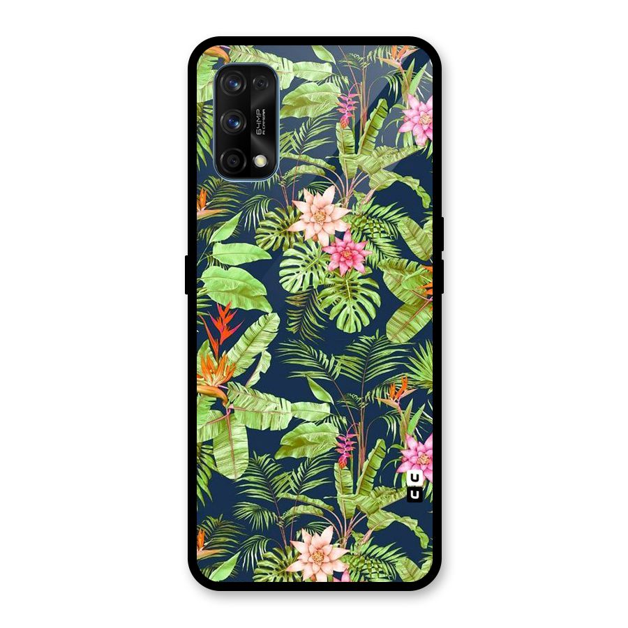 Tiny Flower Leaves Glass Back Case for Realme 7 Pro