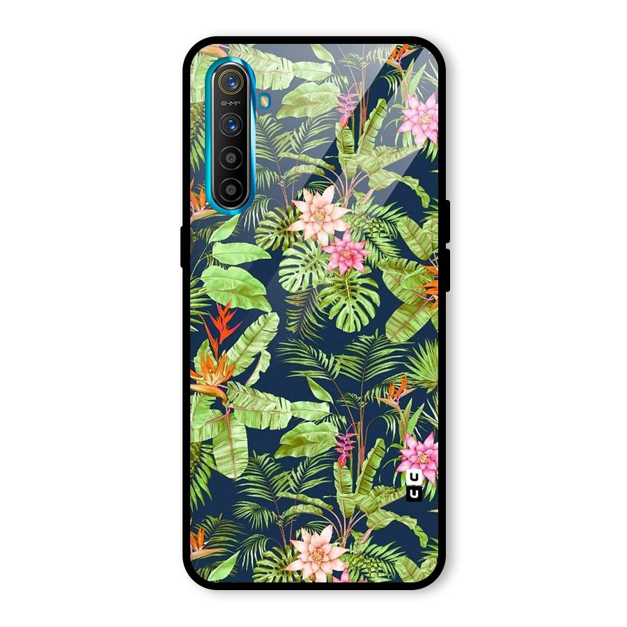 Tiny Flower Leaves Glass Back Case for Realme X2