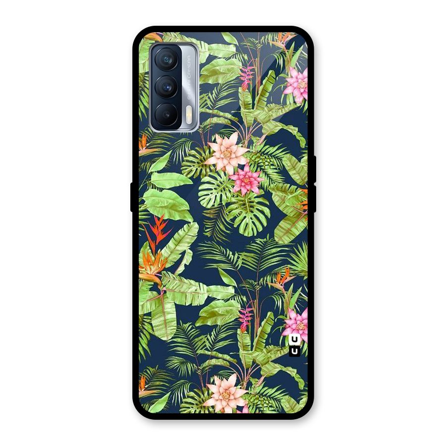 Tiny Flower Leaves Glass Back Case for Realme X7