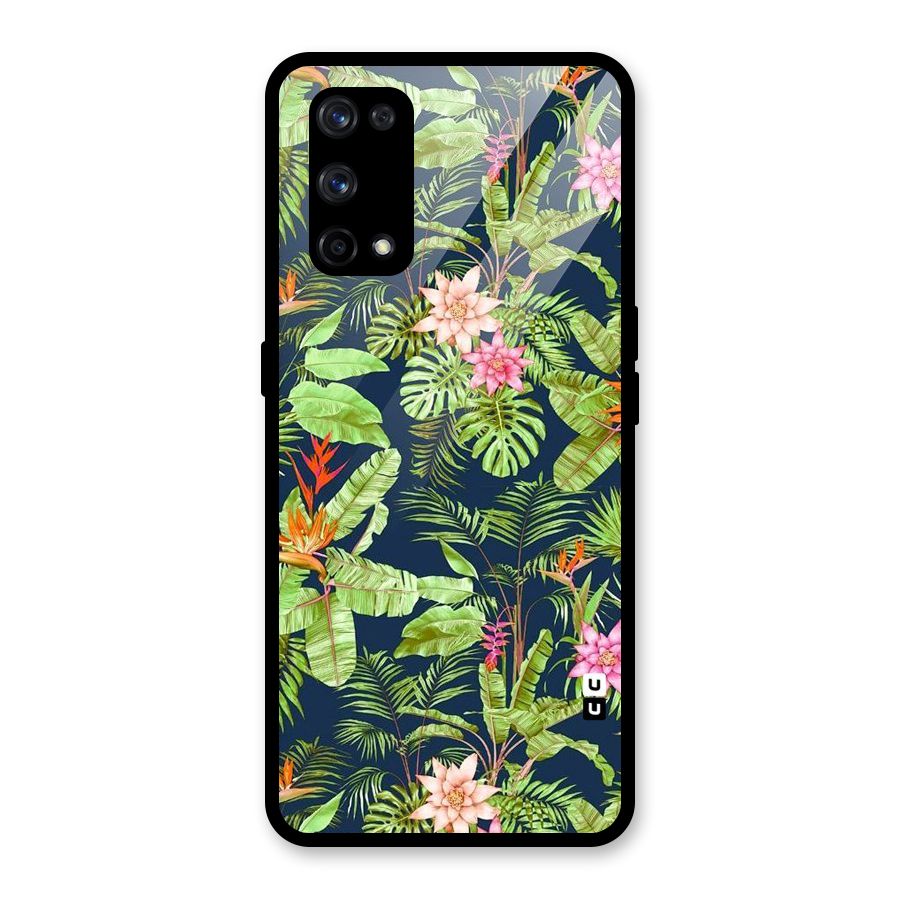 Tiny Flower Leaves Glass Back Case for Realme X7 Pro