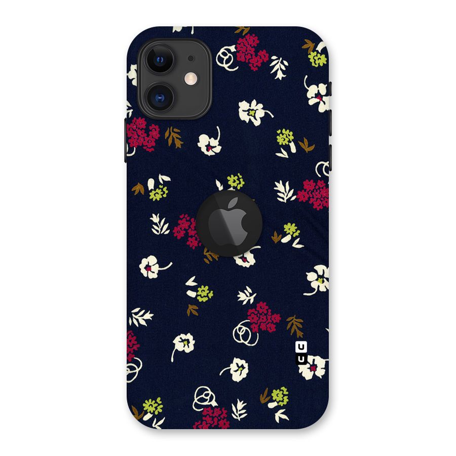 Tiny Flowers Back Case for iPhone 11 Logo Cut