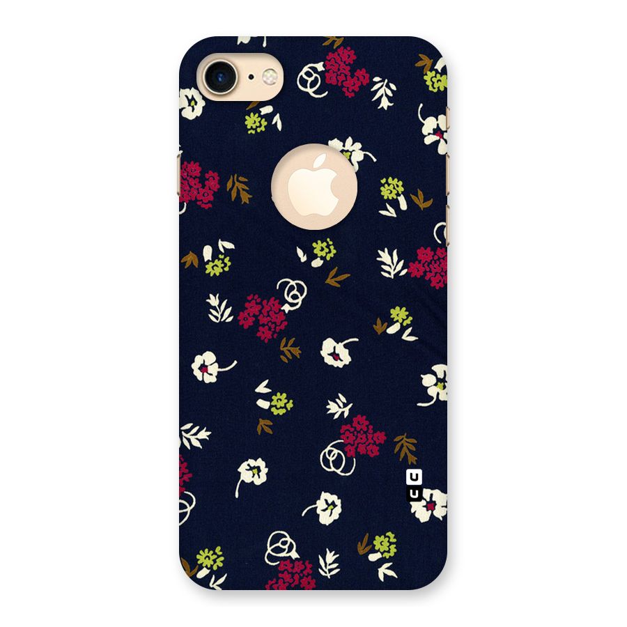 Tiny Flowers Back Case for iPhone 7 Logo Cut