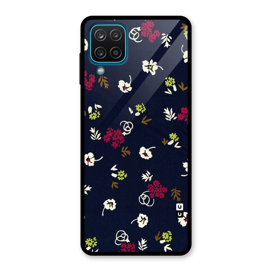 Tiny Flowers Glass Back Case for Galaxy A12