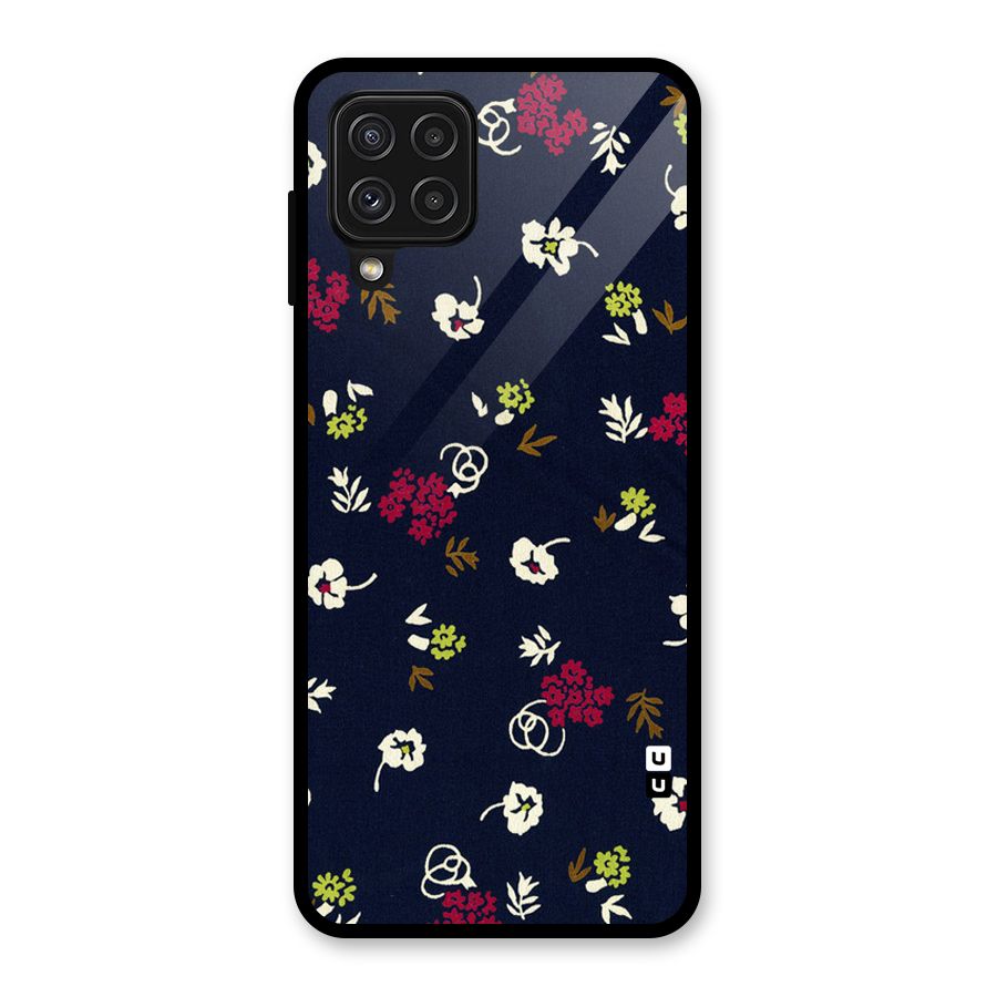Tiny Flowers Glass Back Case for Galaxy A22 4G
