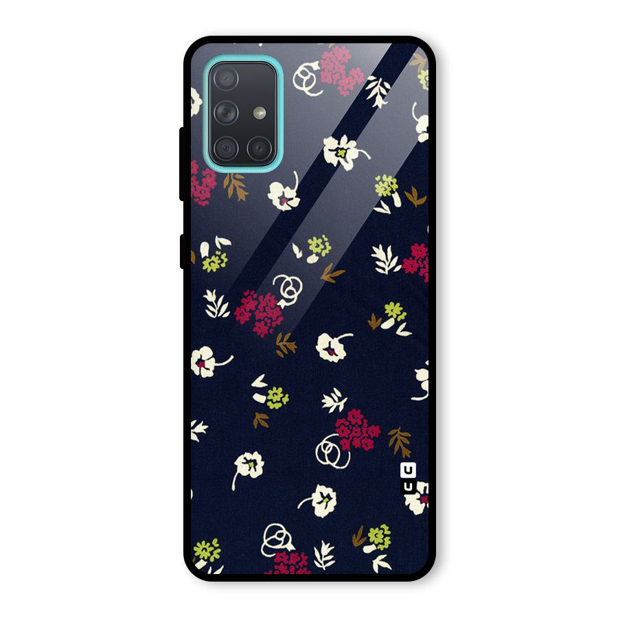 Tiny Flowers Glass Back Case for Galaxy A71