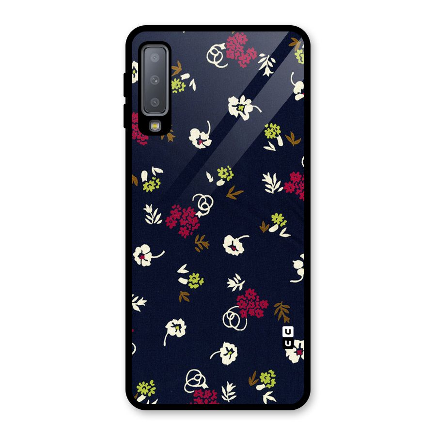 Tiny Flowers Glass Back Case for Galaxy A7 (2018)