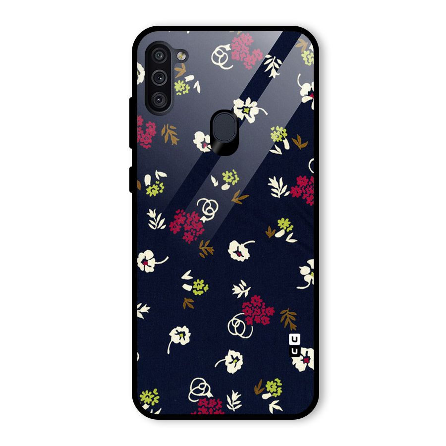 Tiny Flowers Glass Back Case for Galaxy M11