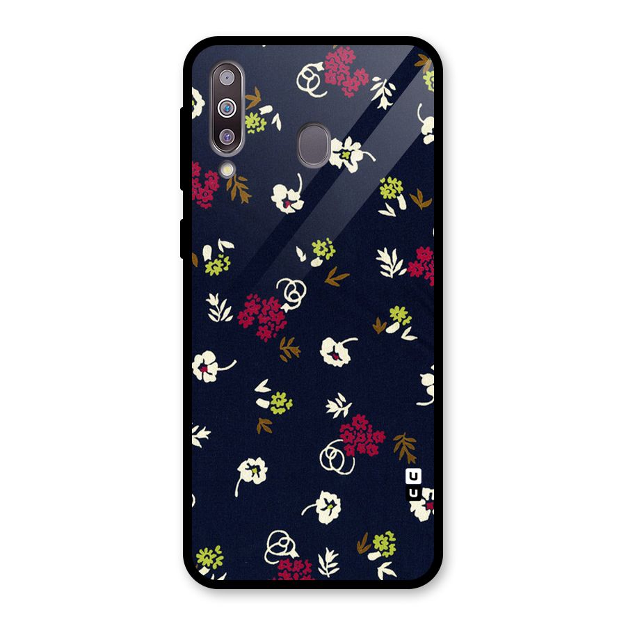 Tiny Flowers Glass Back Case for Galaxy M30