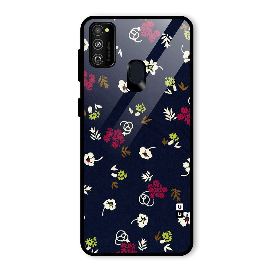 Tiny Flowers Glass Back Case for Galaxy M30s