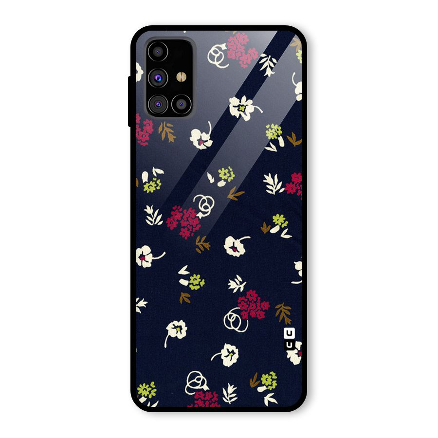 Tiny Flowers Glass Back Case for Galaxy M31s