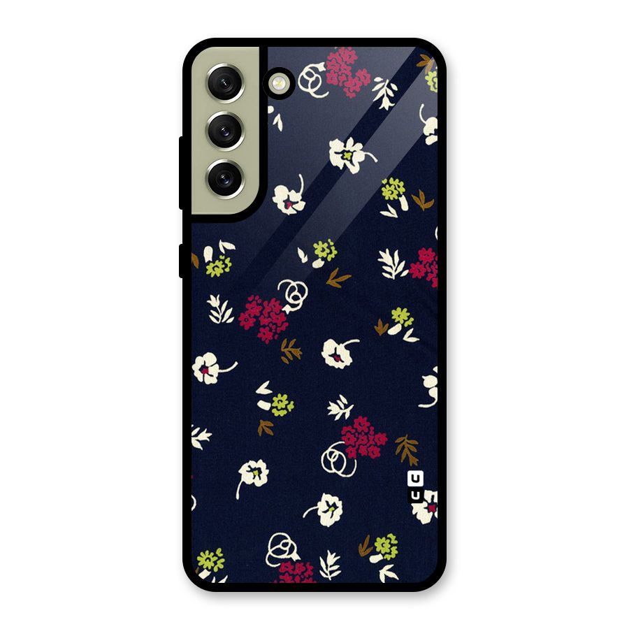 Tiny Flowers Glass Back Case for Galaxy S21 FE 5G