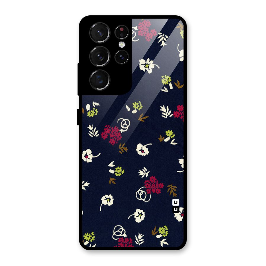 Tiny Flowers Glass Back Case for Galaxy S21 Ultra 5G