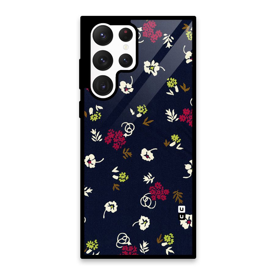 Tiny Flowers Glass Back Case for Galaxy S22 Ultra 5G
