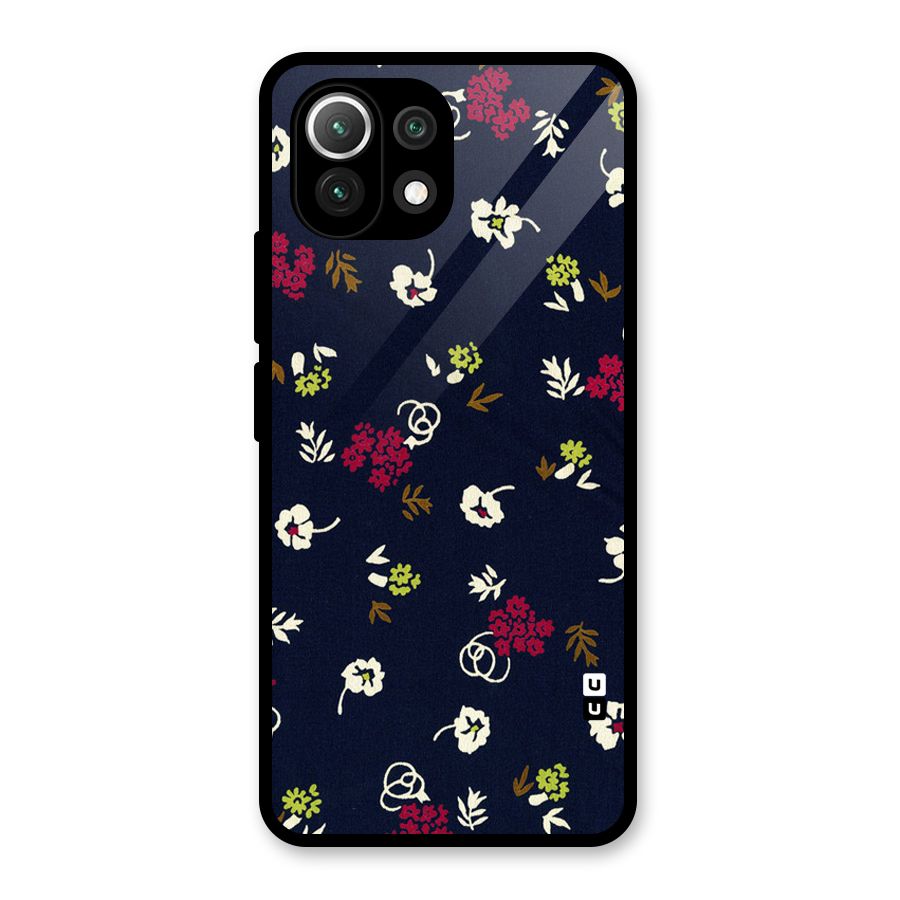 Tiny Flowers Glass Back Case for Mi 11 Lite