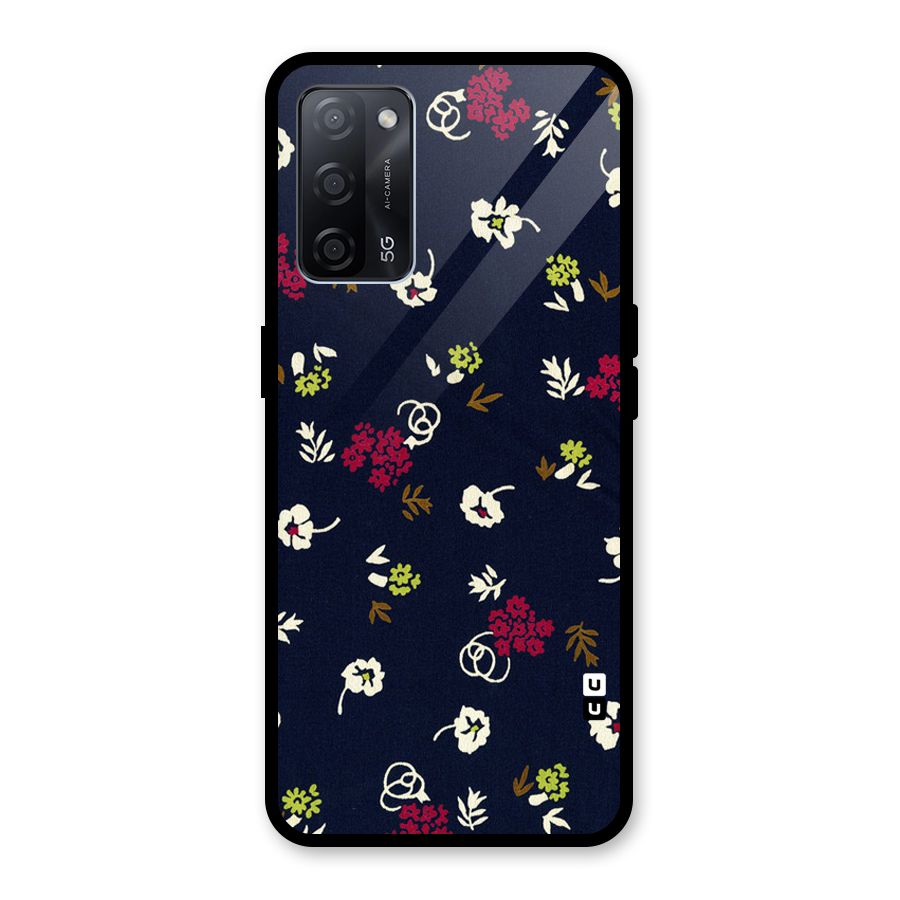 Tiny Flowers Glass Back Case for Oppo A53s 5G