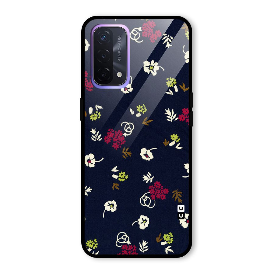 Tiny Flowers Glass Back Case for Oppo A74 5G