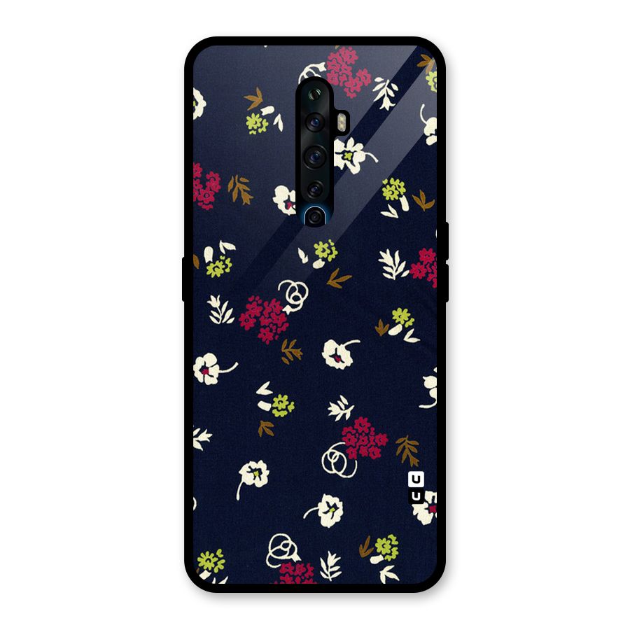 Tiny Flowers Glass Back Case for Oppo Reno2 F