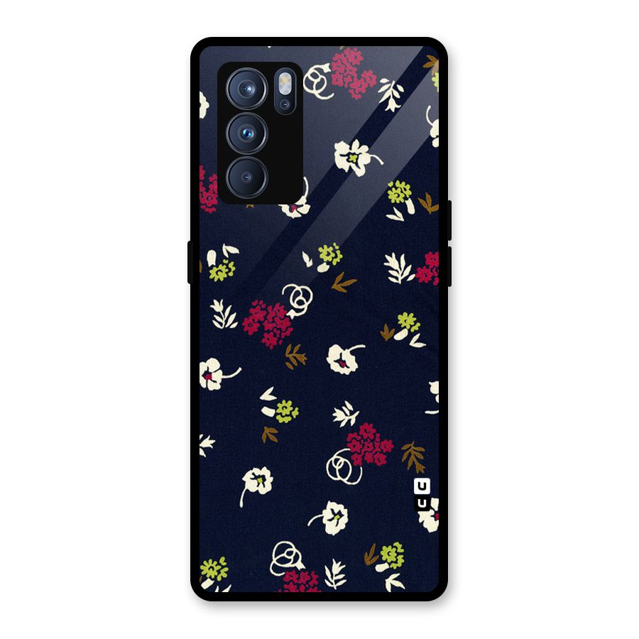 Tiny Flowers Glass Back Case for Oppo Reno6 Pro 5G