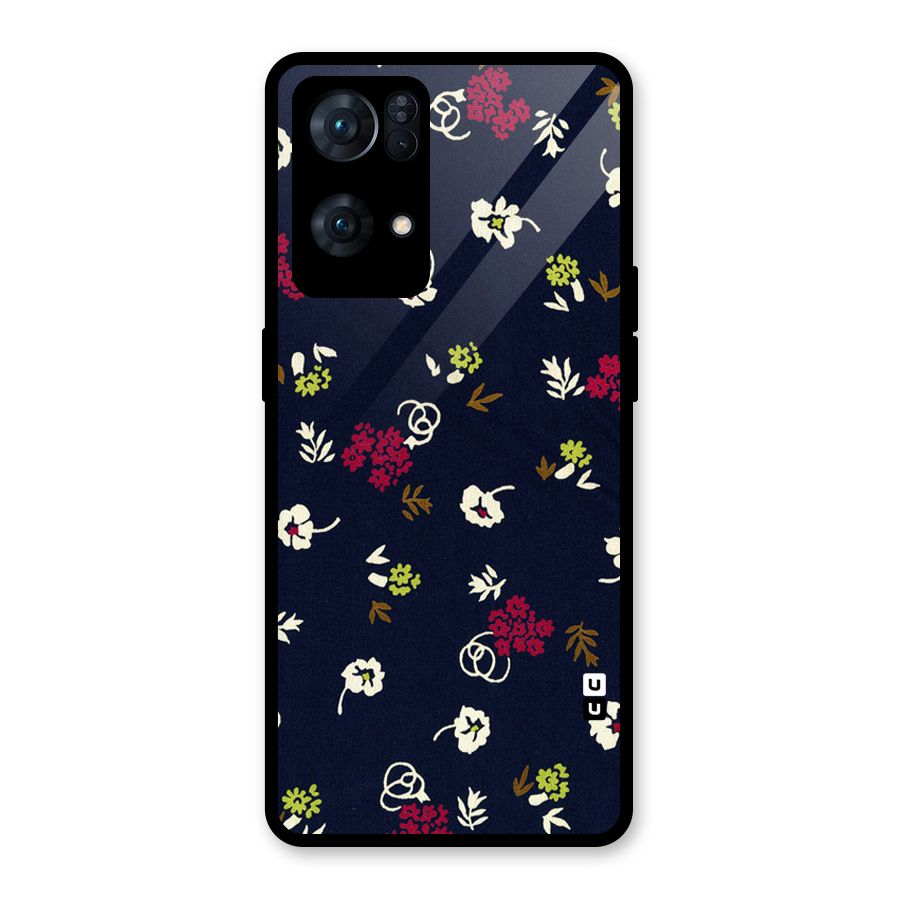 Tiny Flowers Glass Back Case for Oppo Reno7 Pro 5G